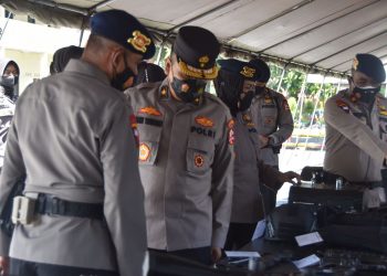 Karo Lemtala Srena Polri Kunjugi Mako Brimob Polda Riau, Cek Kesiapan dan Beri Arahan Ke Personel