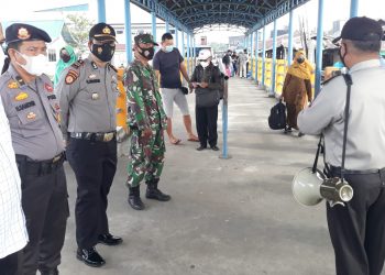 Kapolsek Kuala Kampar Pimpin Giat Penerapan PPKM