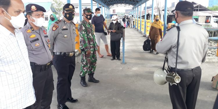 Kapolsek Kuala Kampar Pimpin Giat Penerapan PPKM