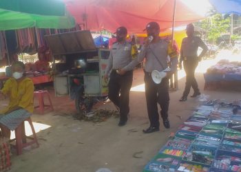 Giat Penling, Polsek Pangkalan Kuras Ajak Warga Lebih Disiplinkan Prokes