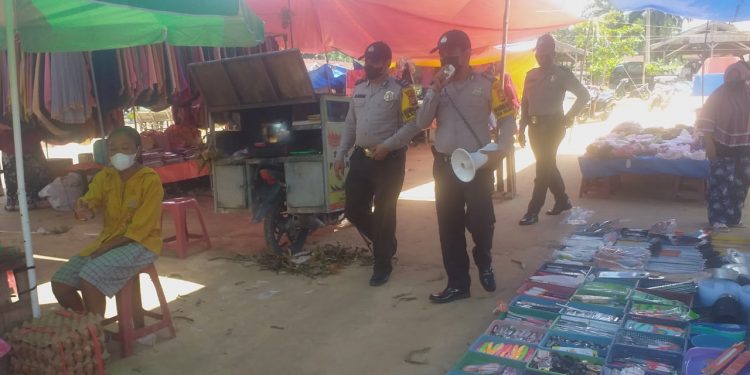 Giat Penling, Polsek Pangkalan Kuras Ajak Warga Lebih Disiplinkan Prokes