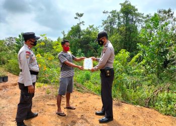 Melalui Patroli, Polsek Pangkalan Lesung Sampaikan Maklumat Kapolda Riau Soal Karhutla