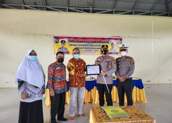 MoU Dikmas Lantas, Kapolres Pelalawan Ingatkan Pentingnya Tertib Berlalu-lintas Sejak Usia Dini