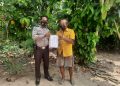 Bhabinkamtibmas Polsek Pangkalan Kuras Sosialisasi Maklumat Kapolda Riau Tentang Karhutla di Sialang Indah