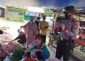 Polsek Pangkalan Kuras dan Personil Gabungan Grebek Pasar Cek Warga yang Belum Divaksinasi