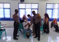 Polsek Pangkalan Lesung dan Puskesmas Gelar Vaksinasi untuk Pelajar