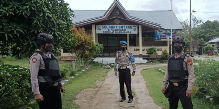 Polsek Bunut Siagakan Personel Jaga Keamanan Mako