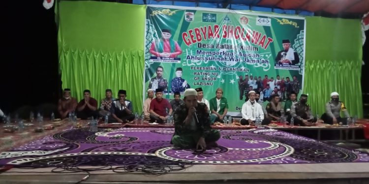 Personil Polsek Pangkalan Kuras Monitoring Acara Gebyar Sholawat