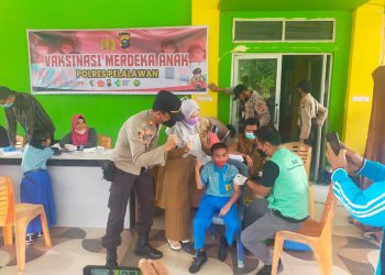 Polsek Pangkalan Lesung Buka Layanan  Vaksinasi Covid-19 untuk Anak Sekolah