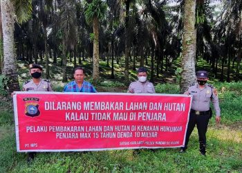 Sasar Wilayah Rawan, Polsek Bandar Sei Kijang Lakukan Patroli Karhutla